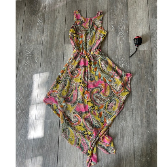 Rue21 Women's Small Boho Y2K Spring Dress Paisley Print Handkerchief Fairy Flowy - Picture 2 of 5